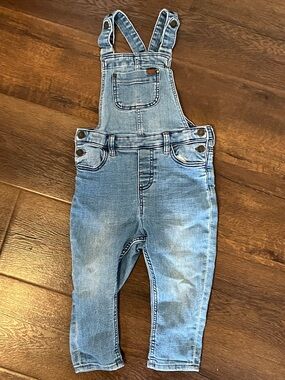 Toddler Blue Denim Overalls with Adjustable Straps